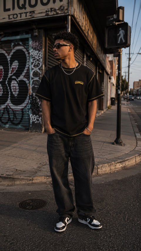 Color Seam Waffle Tee