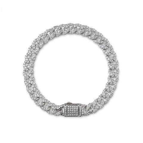 Silver Miami Cuban Links Bracelet