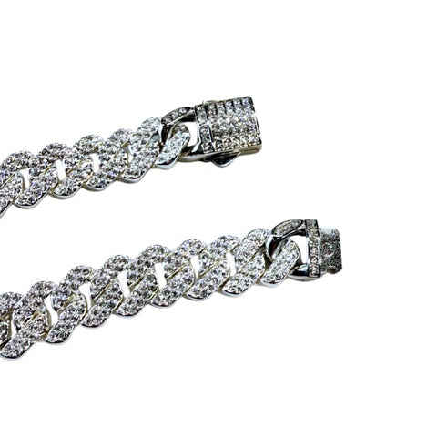 Silver Miami Cuban Links Bracelet