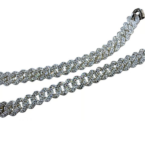 Silver Miami Cuban Links Necklace