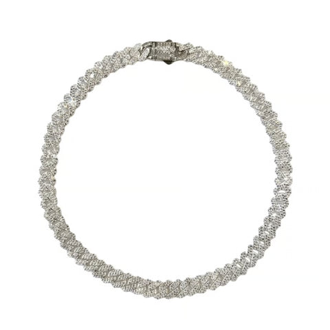 Silver Miami Cuban Links Necklace